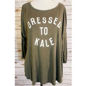 Grayson Threads Green " Dressed To Kale" Tunic Top